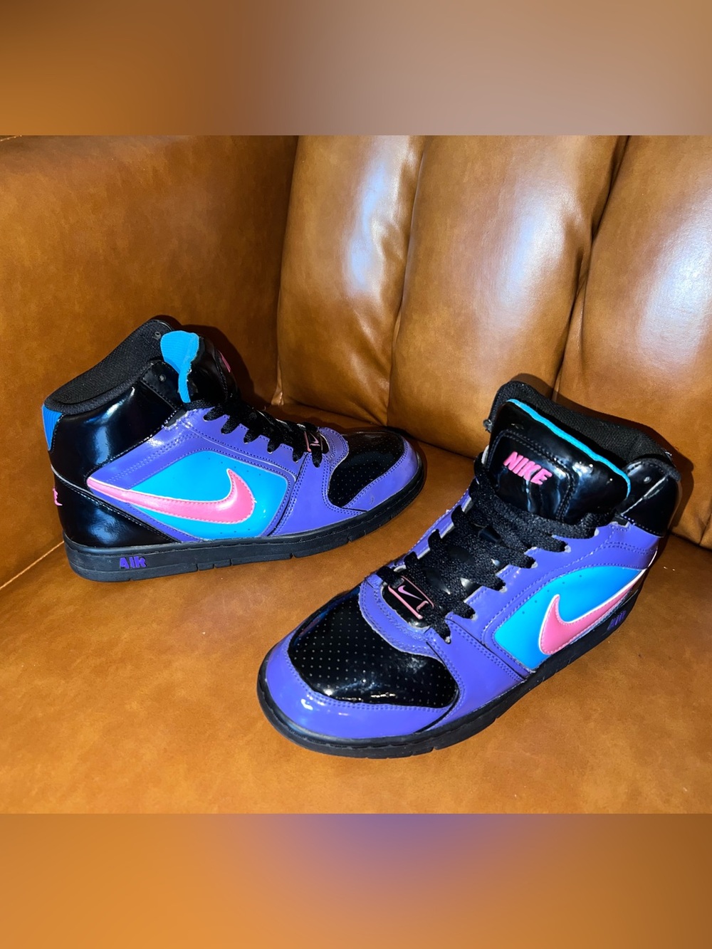 Nike Air Prestige II High vibrant multi-color patent leather women’s size 8